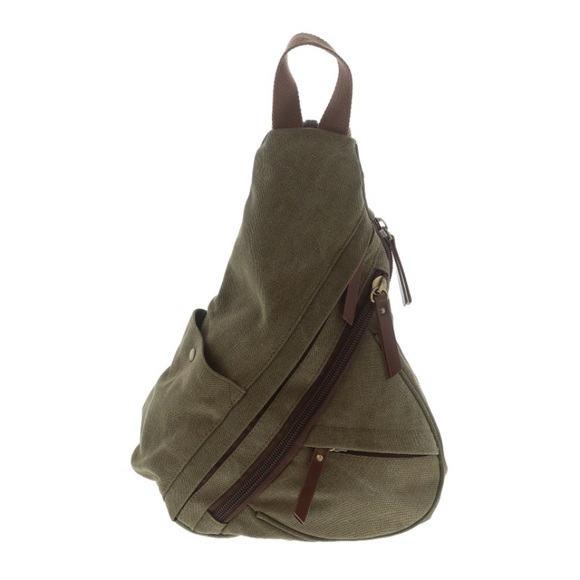 Antik Denim Bags Green Antik Sling Bag Convertible To Backpack